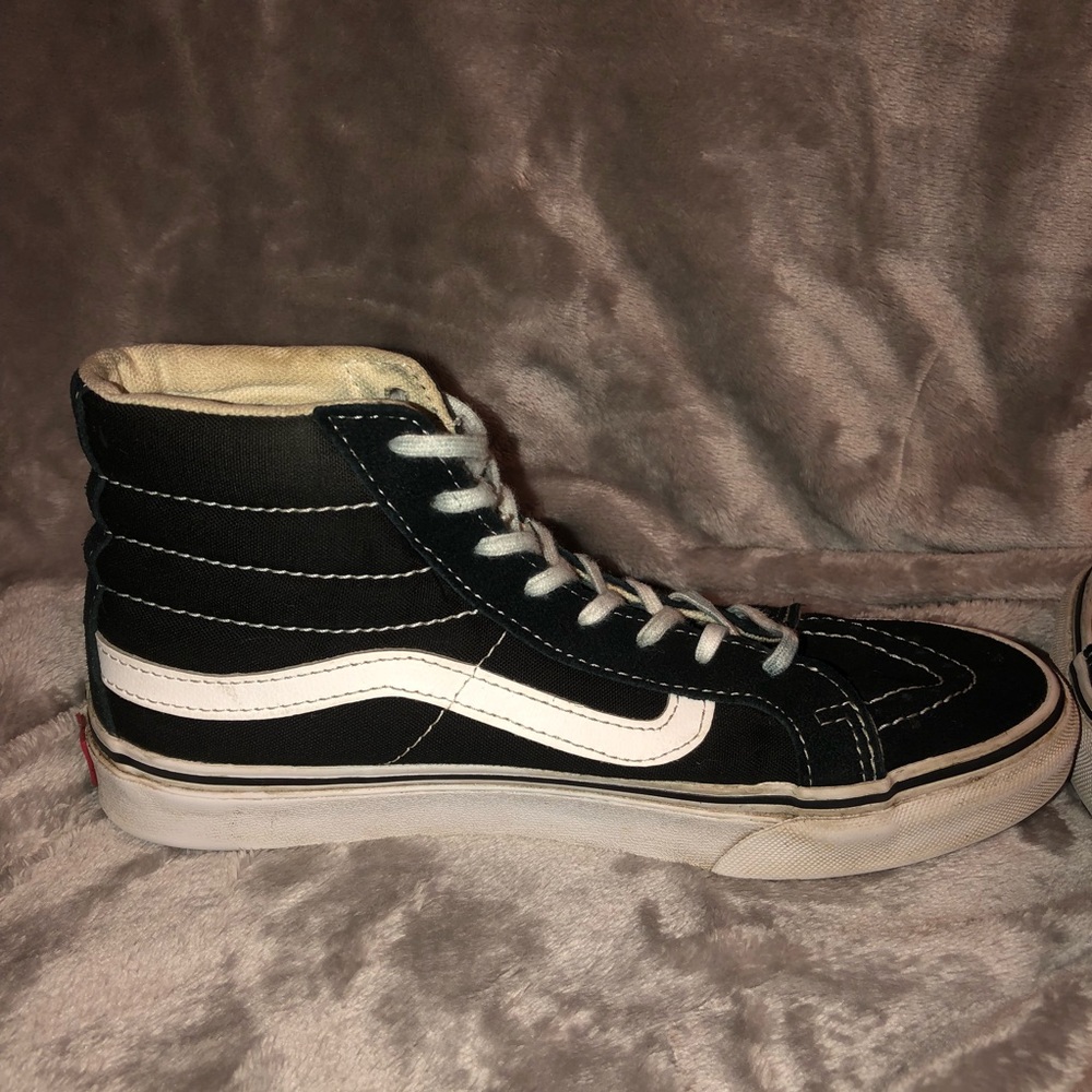 Vans Black/White Sk8-Hi Slim 5.5/7